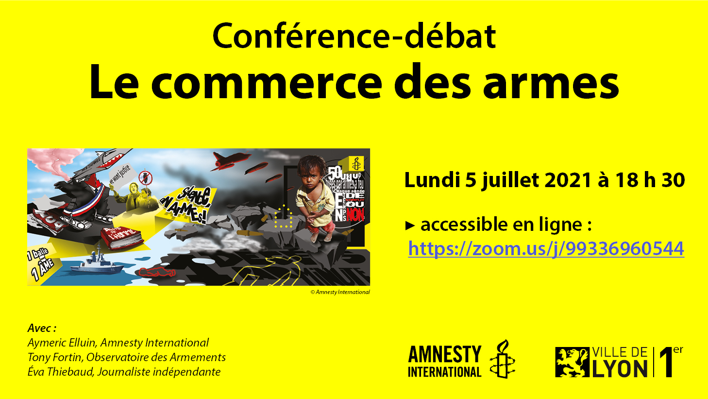 Visuel conférence-débat commerce des armes